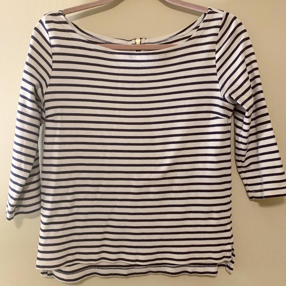 Striped boatneck top